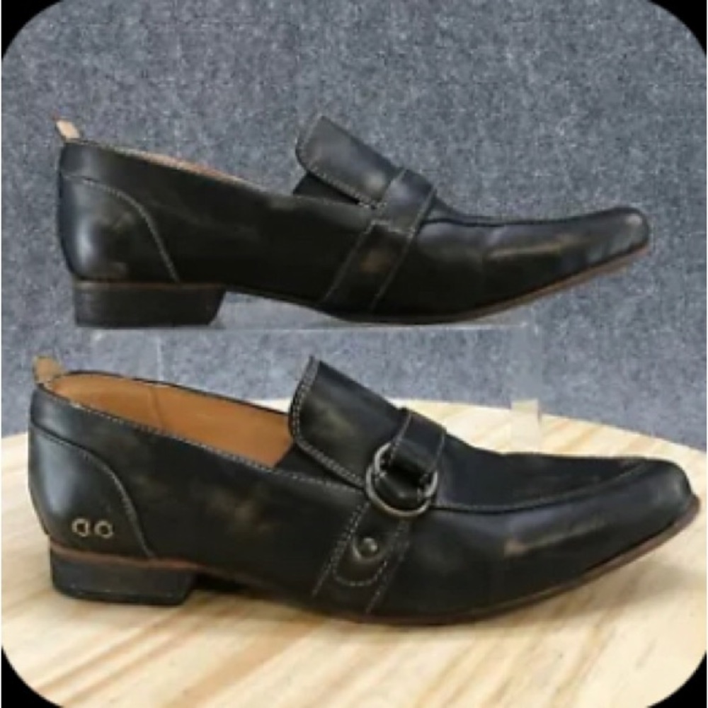 BED STU Women’s Chasm Black Handwash loafers.